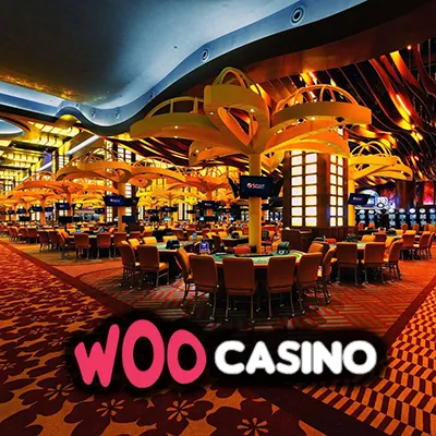Woo Casino interface preview showcasing games and categories